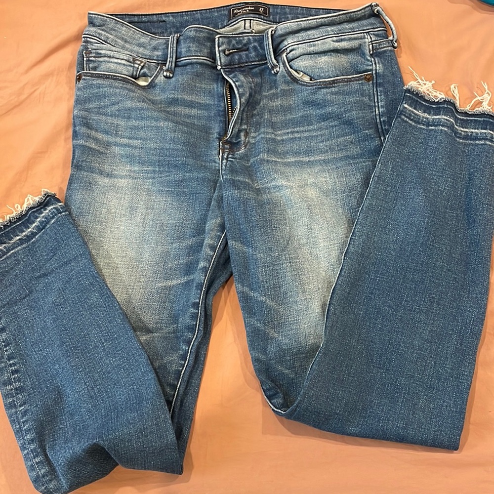 Abercrombie & Fitch Harper Ankle Jeans Women's Size 27/4R Blue Low Rise